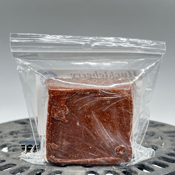Lolo Sweets Barn Chocolate Huckleberry Gourmet Fudge - 4 oz of Montana made chocolate gift goodness (back)