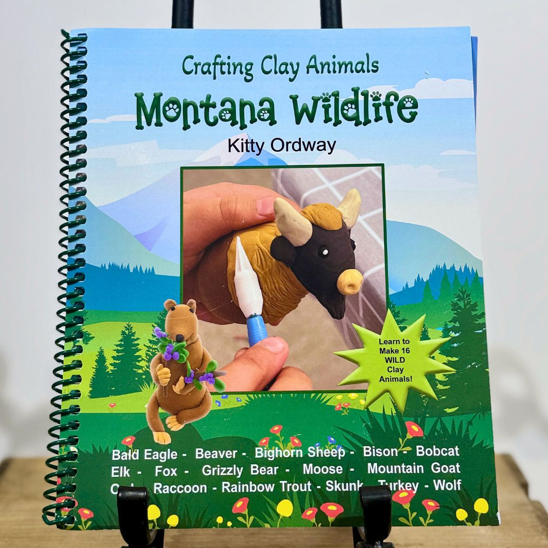 A booklet for Crafting Clay Animals - Montana Wildlife with 16 animals listed