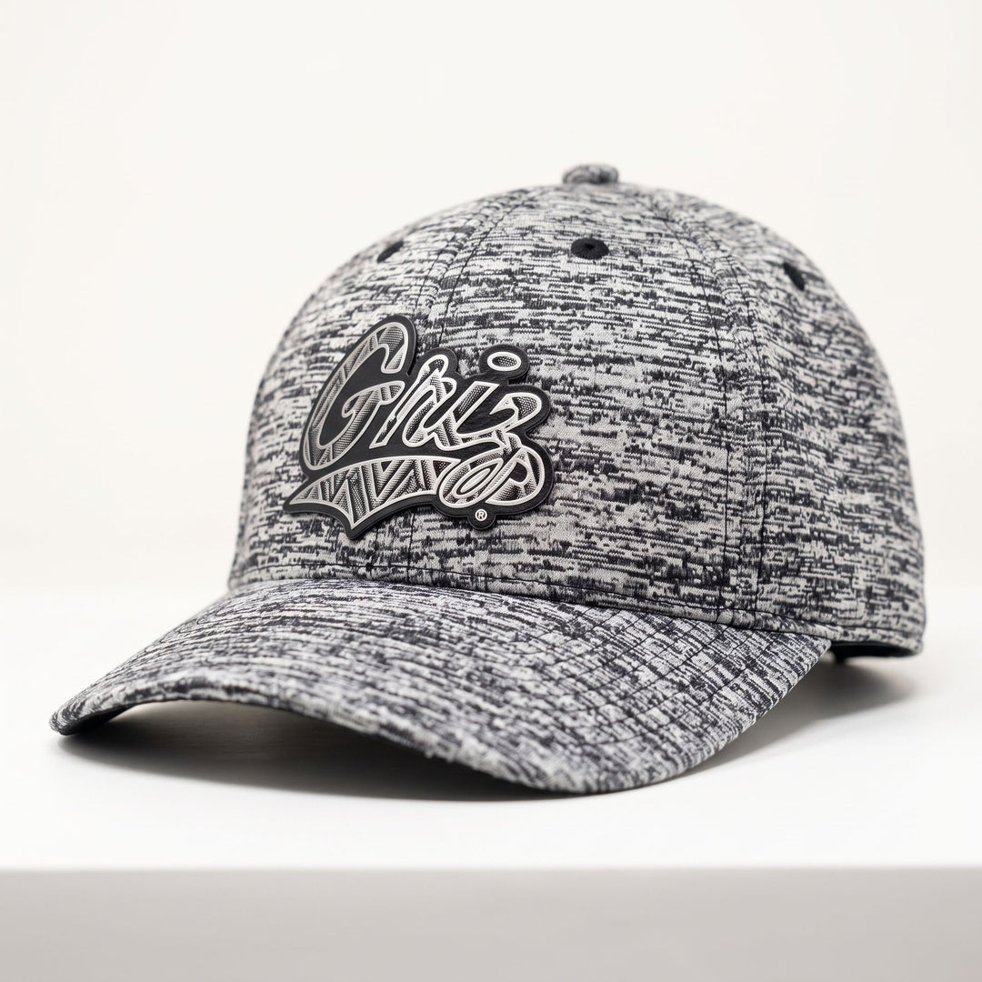 Metallic Zig Zag Griz Leatherette Patch - Performance Electric Heather Cap