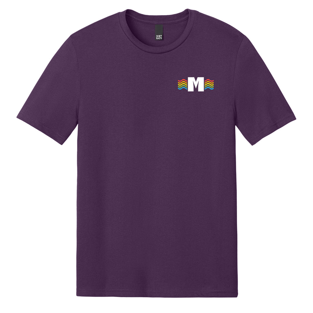 Missoula Pride 2025 Unisex T-Shirt featuring the 2025 Missoula Pride design by local artist T.Lyle, designed and decorated in Missoula, MT, USA