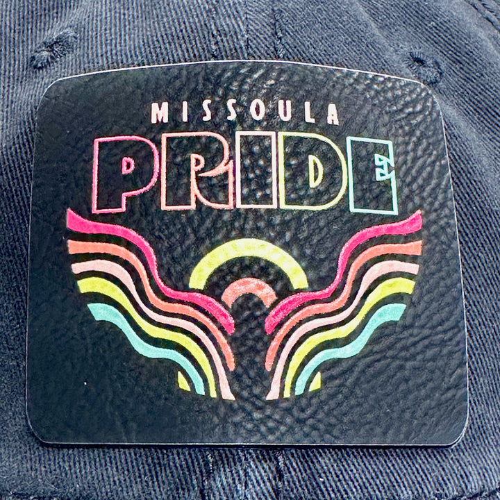 A close up of the Missoula Pride 2026 leatherette patch