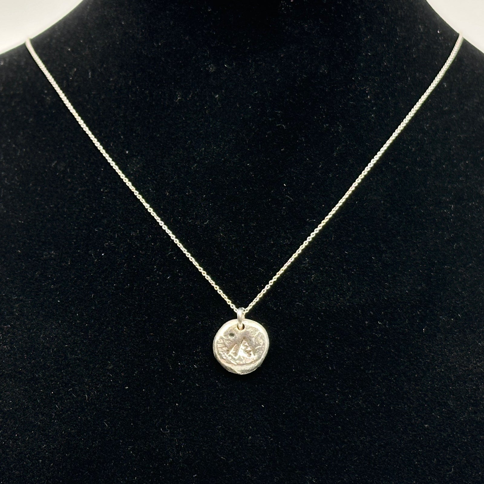 Patagonian Hands's Fine Silver (.999) Mountain Necklace on a Sterling Silver (.925) Chain, , handcrafted elegant necklace made in Montana, USA