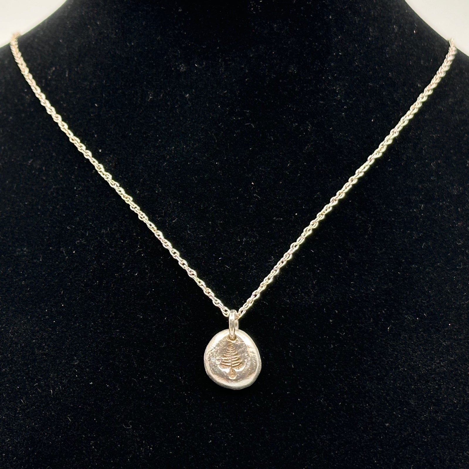 Patagonian Hands's Fine Silver (.999) Tree Necklace on a Sterling Silver (.925) Chain, handcrafted elegant necklace made in Montana, USA