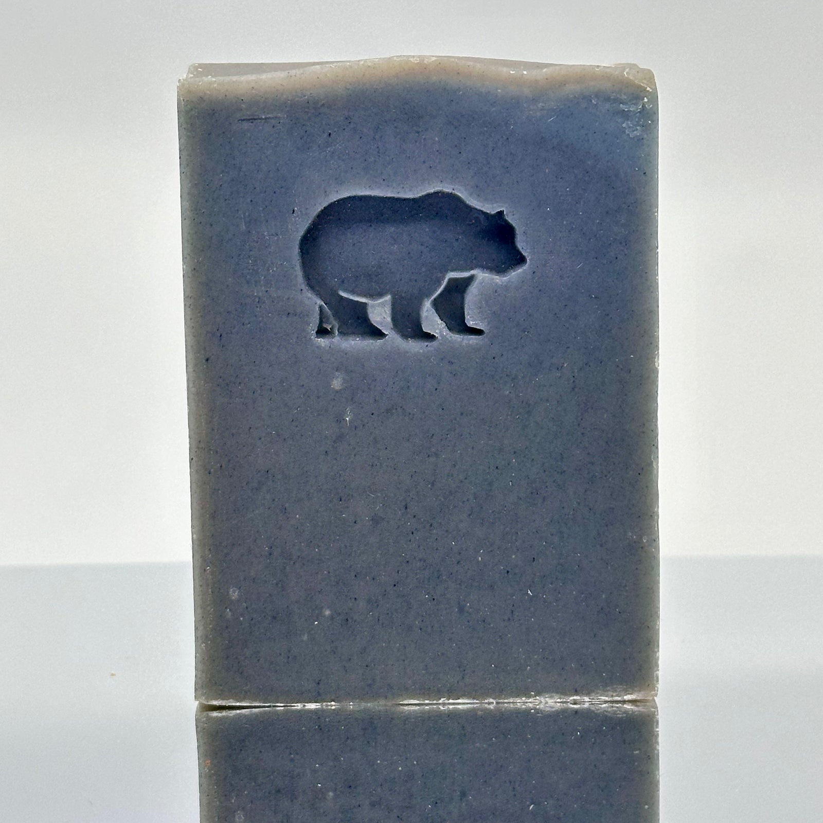 Bear Stamped Soap - Wild Mountain Huckleberry - handcrafted soap stamped with a bear made in Montana by Rock Creak Soaps