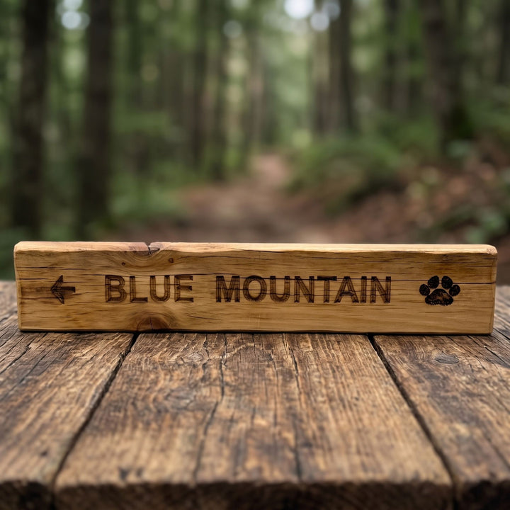 Shop handcrafted Montana wood trail signs featuring local trails &amp; wildlife motifs. Perfect rustic cabin decor for mountain &amp; hiking lovers. Made in USA!