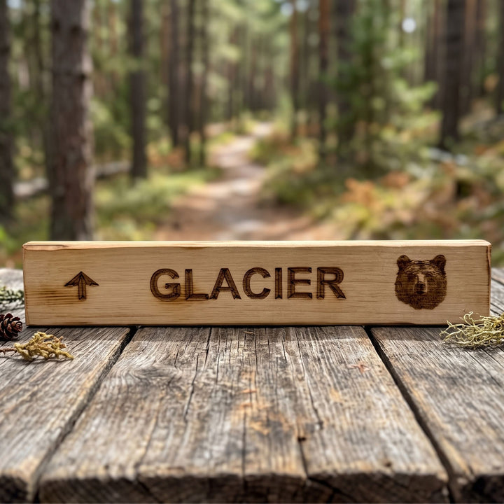 Shop handcrafted Montana wood trail signs featuring local trails &amp; wildlife motifs. Perfect rustic cabin decor for mountain &amp; hiking lovers. Made in USA!