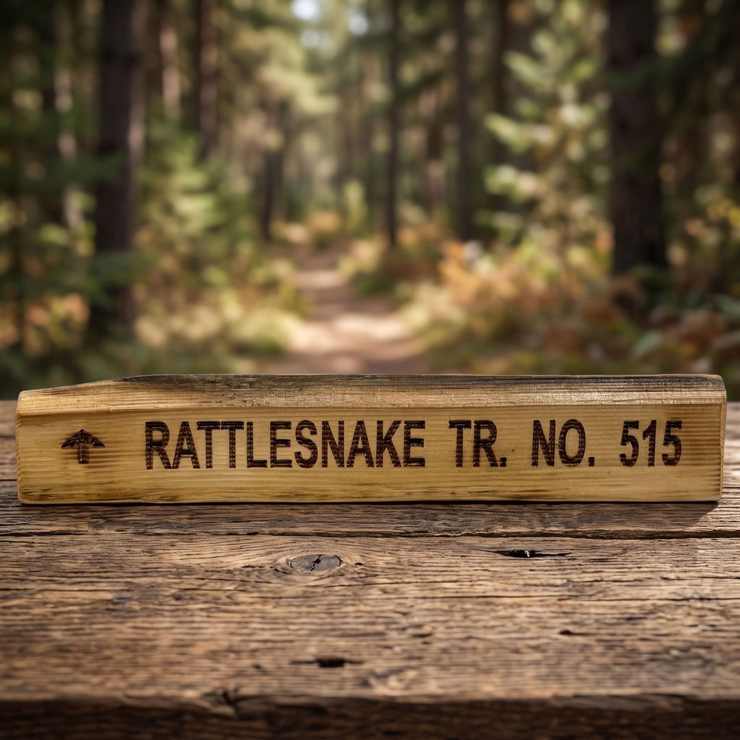 Shop handcrafted Montana wood trail signs featuring local trails &amp; wildlife motifs. Perfect rustic cabin decor for mountain &amp; hiking lovers. Made in USA!