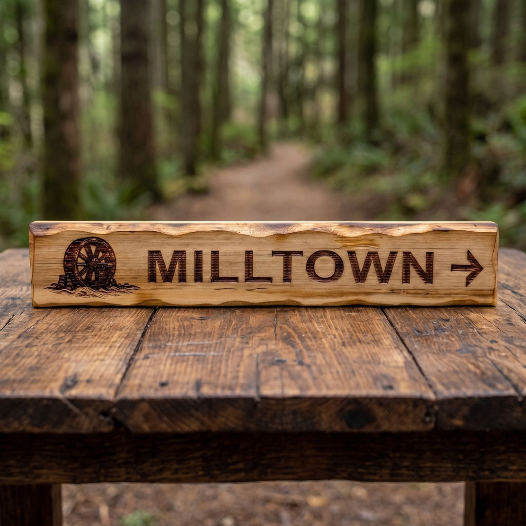 Shop handcrafted Montana wood trail signs featuring local trails &amp; wildlife motifs. Perfect rustic cabin decor for mountain &amp; hiking lovers. Made in USA!