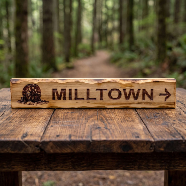 Shop handcrafted Montana wood trail signs featuring local trails &amp; wildlife motifs. Perfect rustic cabin decor for mountain &amp; hiking lovers. Made in USA!