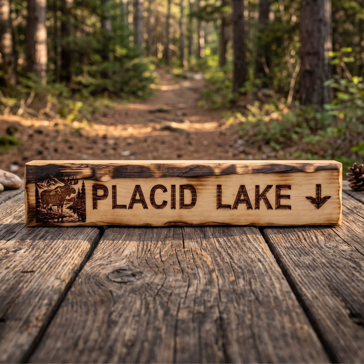 Shop handcrafted Montana wood trail signs featuring local trails &amp; wildlife motifs. Perfect rustic cabin decor for mountain &amp; hiking lovers. Made in USA!
