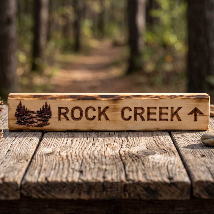 Shop handcrafted Montana wood trail signs featuring local trails &amp; wildlife motifs. Perfect rustic cabin decor for mountain &amp; hiking lovers. Made in USA!