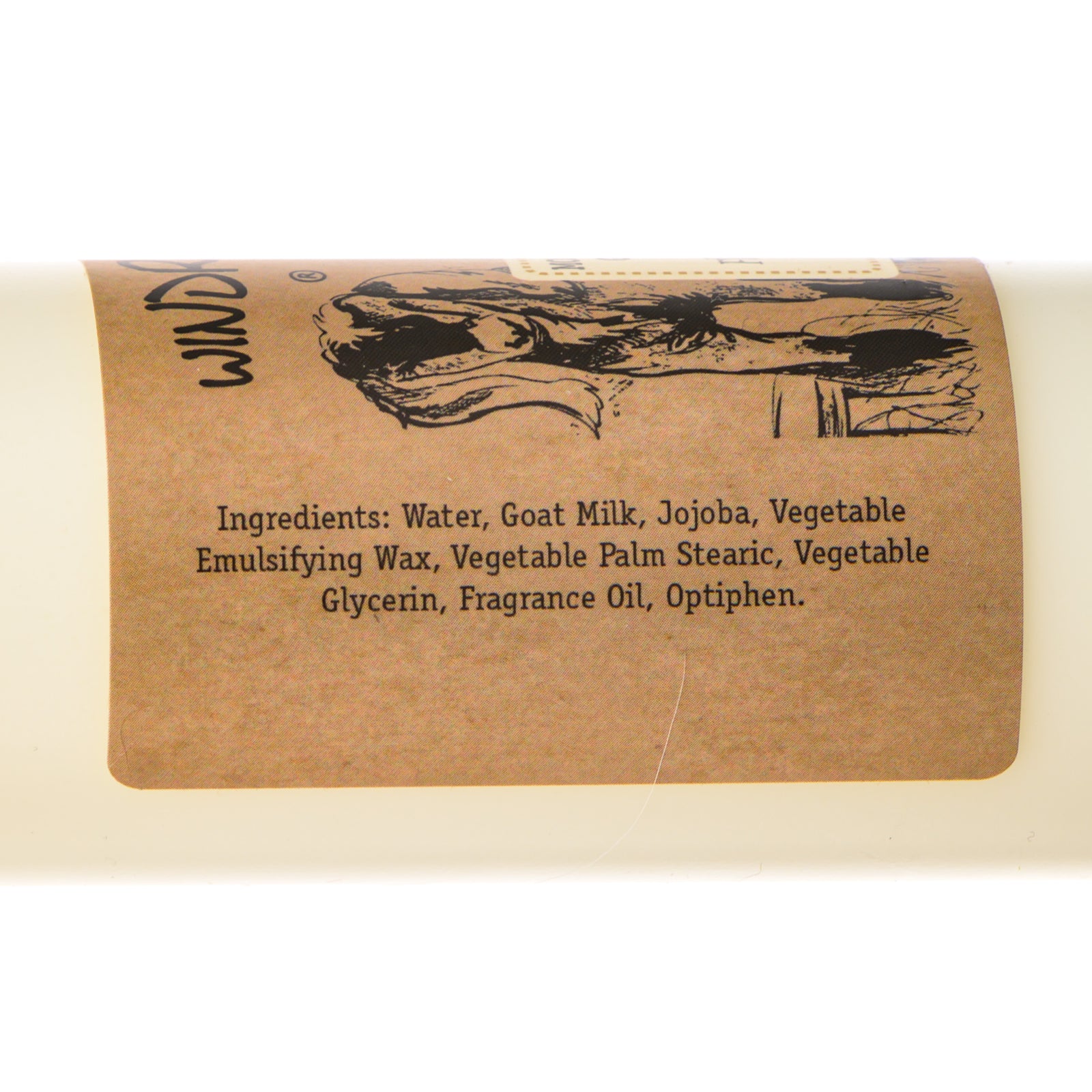 8 oz. bottle of Windrift Hill's Flathead Cherry Moisturizing Goat Milk Lotion, goat’s milk body lotion handmade in Montana, USA