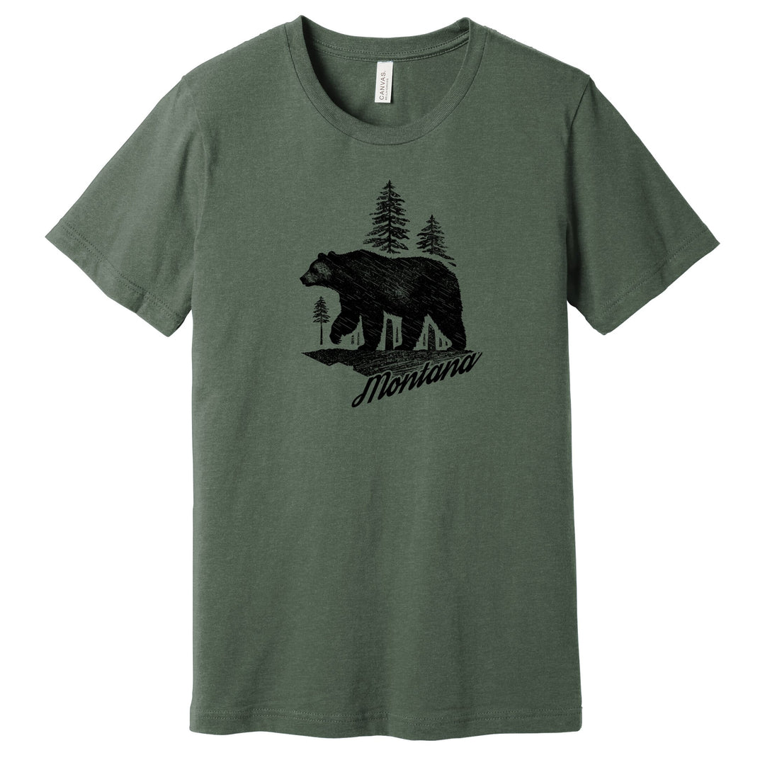 Wandering Grizzly Unisex Soft Blend Tee - Montana