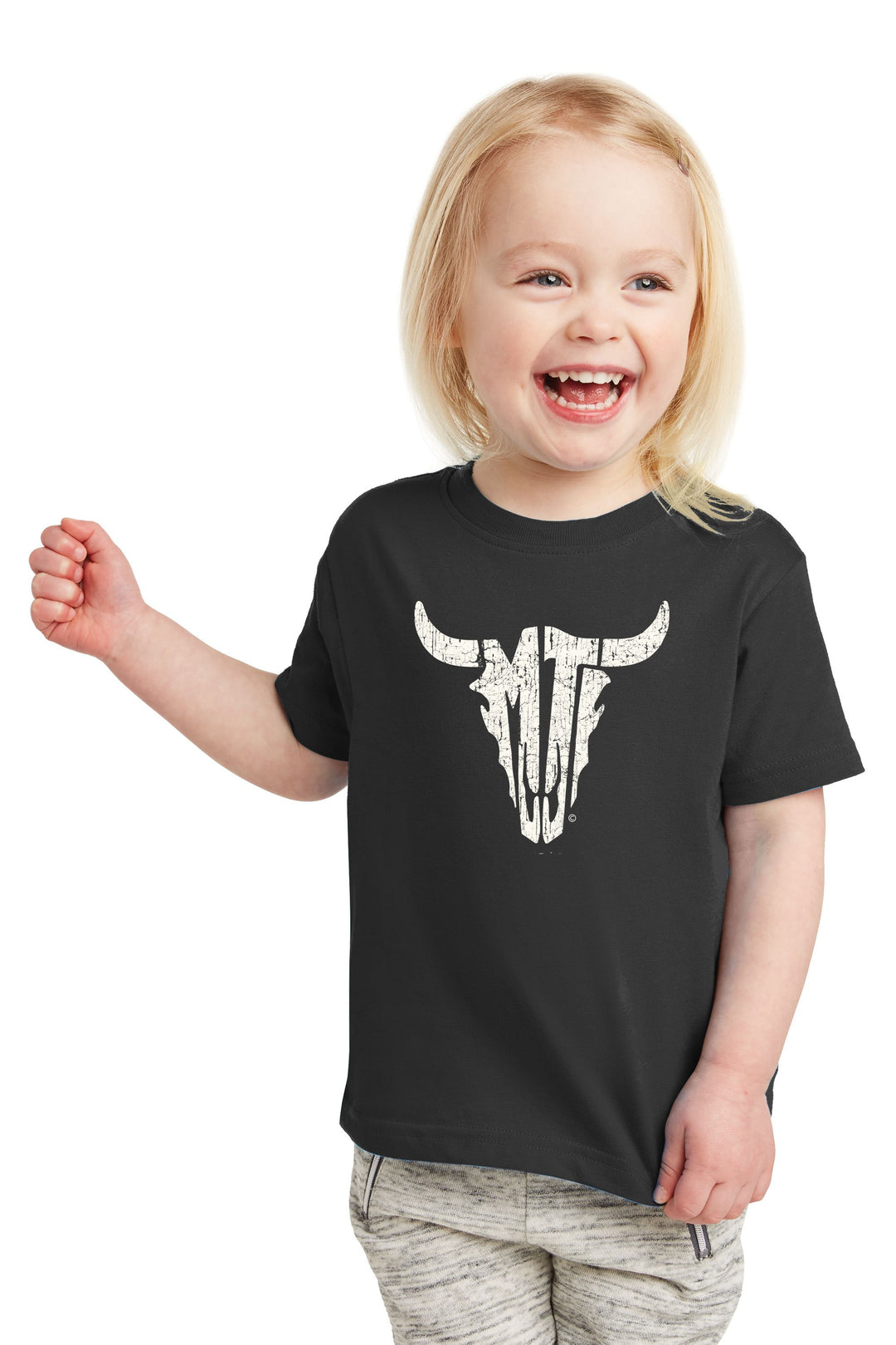 MT Steer Skull Toddler Jersey T-Shirt