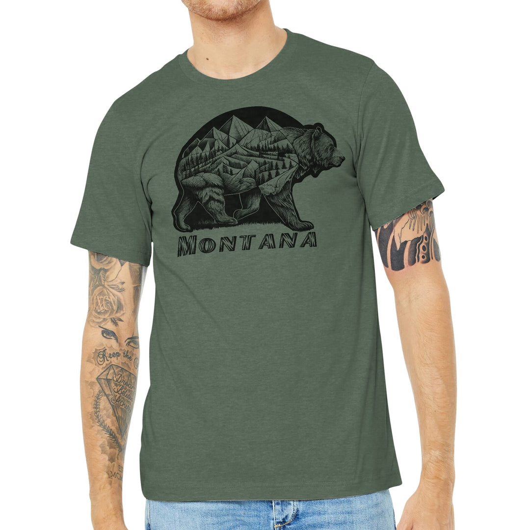 Bear Carrying Mountain - Unisex Soft Blend Tee