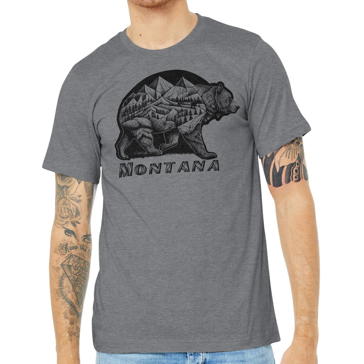 Bear Carrying Mountain - Unisex Soft Blend Tee