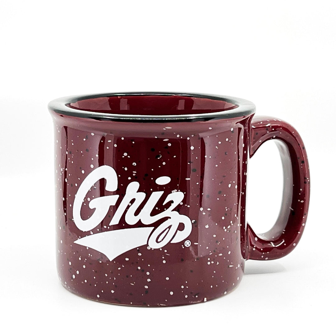 Griz Maroon Speckled Campfire Mug