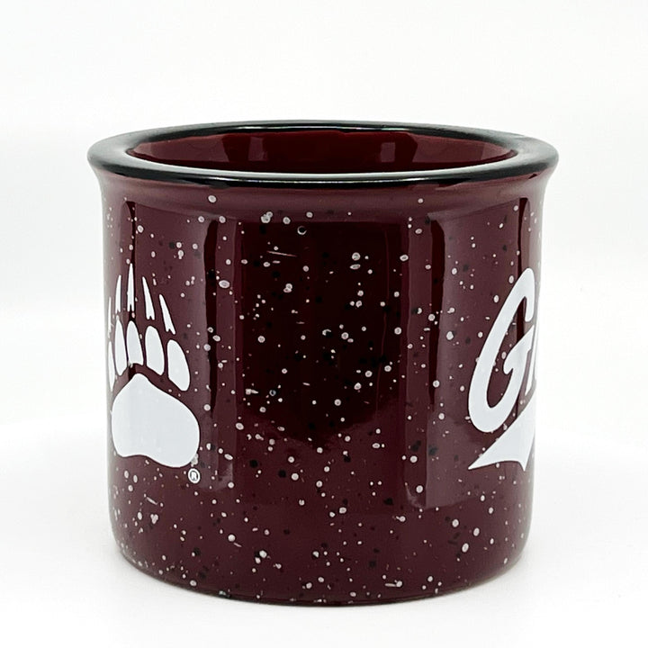 Griz Maroon Speckled Campfire Mug
