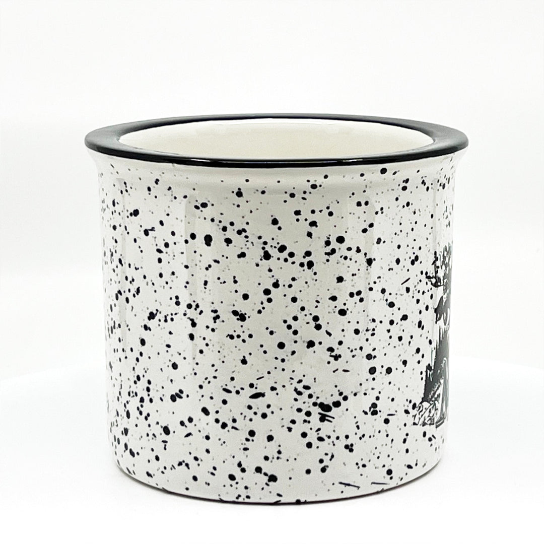 Moose Montana White Speckled Campfire Mug