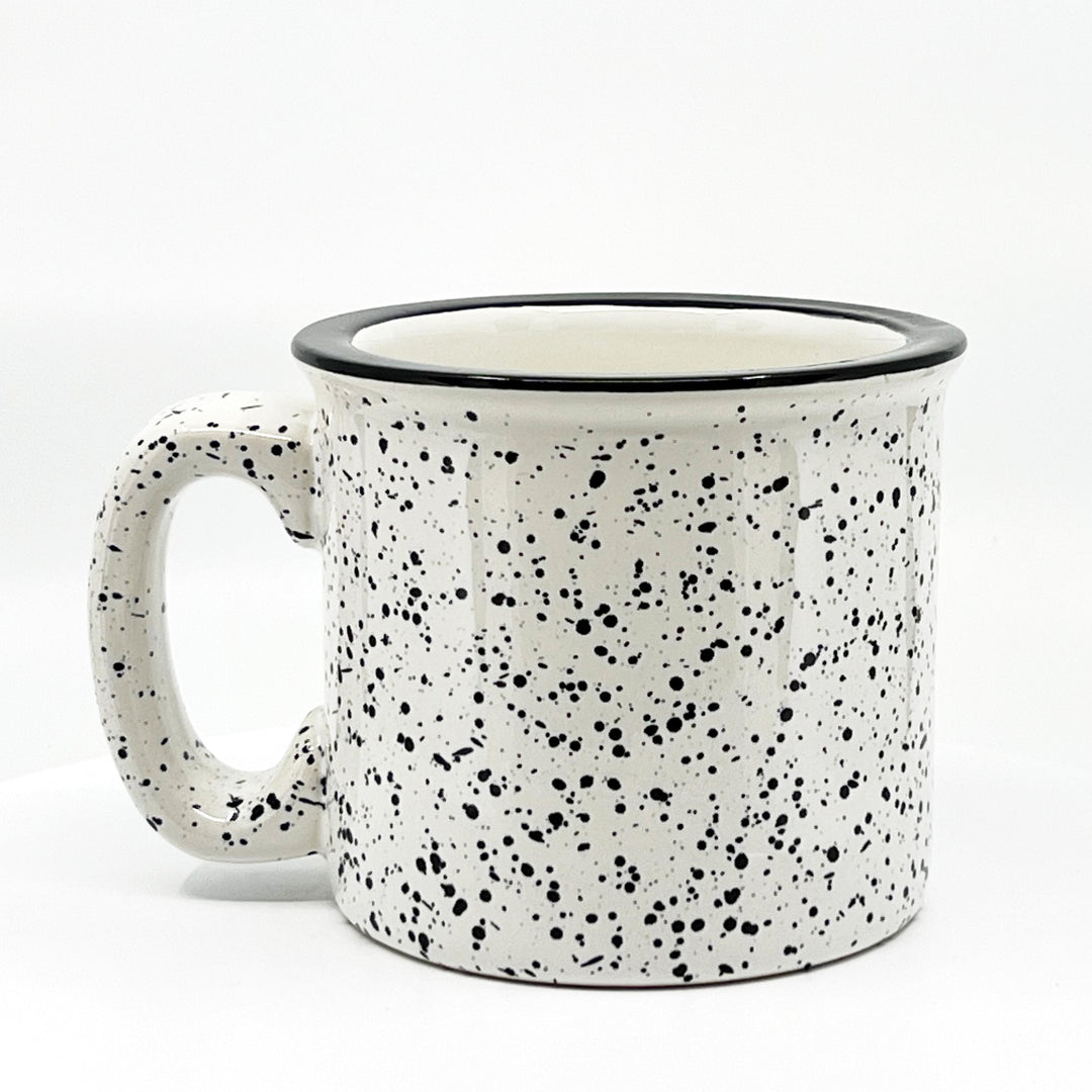 Moose Montana White Speckled Campfire Mug