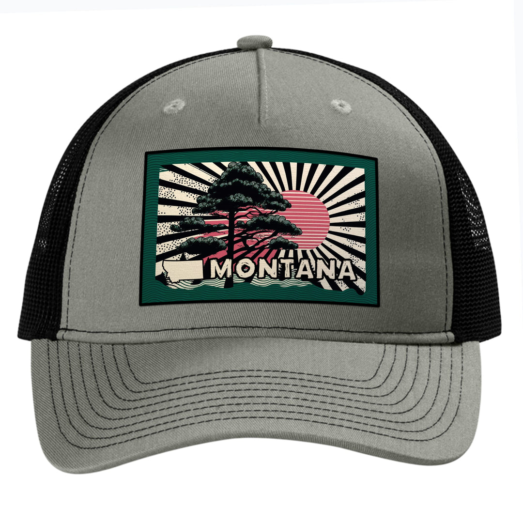 Ponderosa Rays Montana 5 Panel Trucker Cap