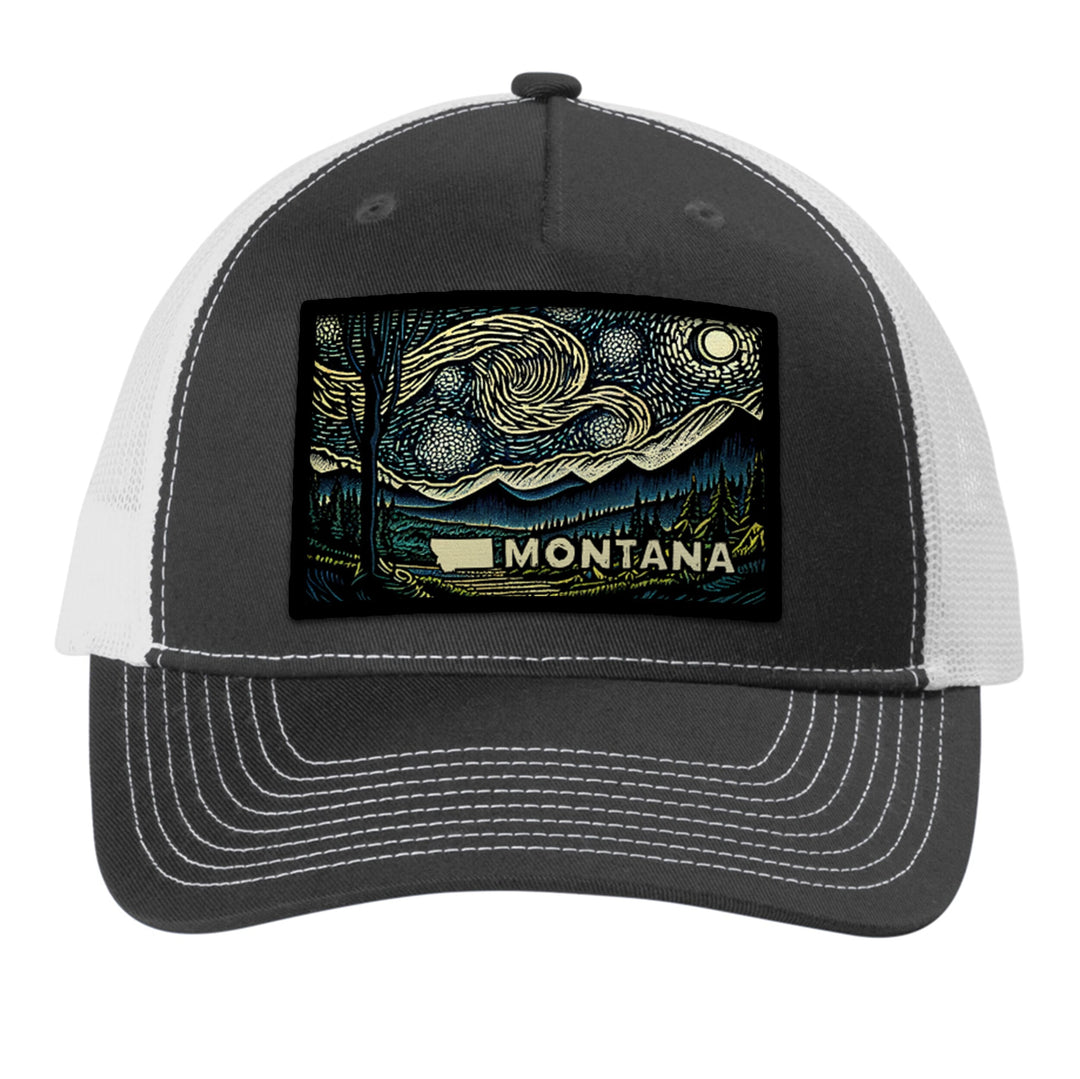 Montana Starry Night 5 Panel Trucker Cap