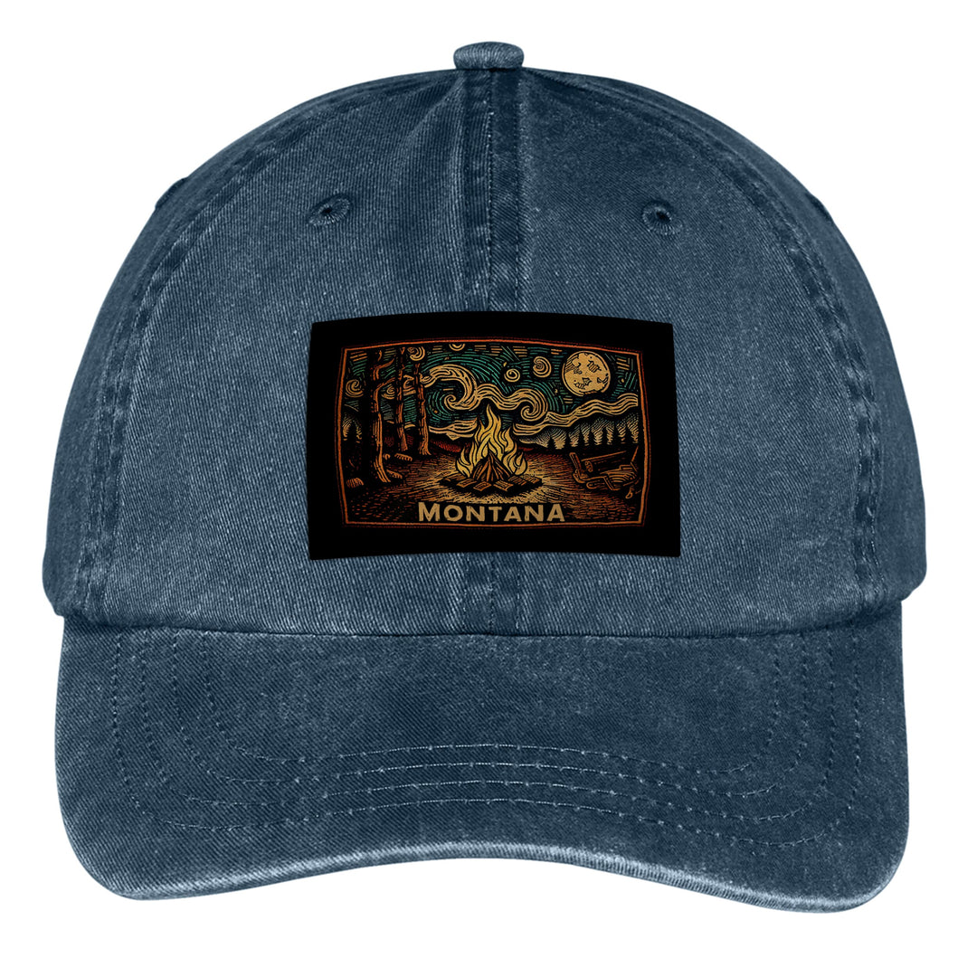 Starry Campground Montana Pigment Dyed Unstructured Hat