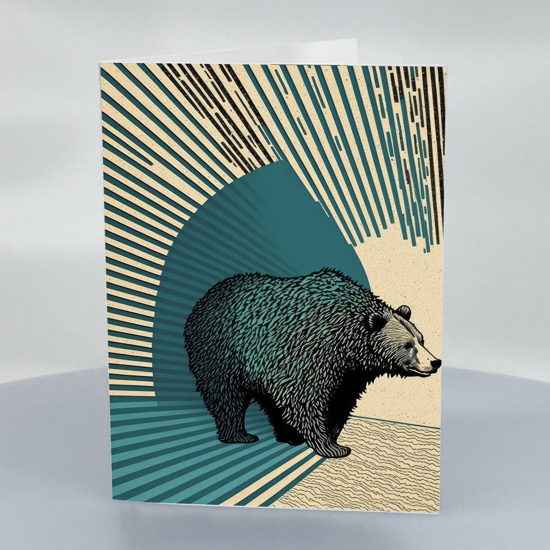 Lonely Bear 5x7 Greeting Card with Envelope