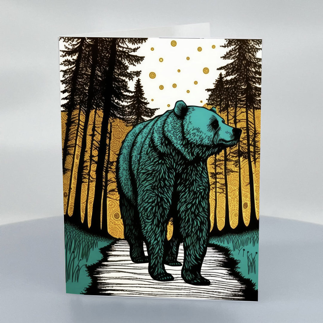 Wandering Pastel Griz 5x7 Greeting Card with Envelope