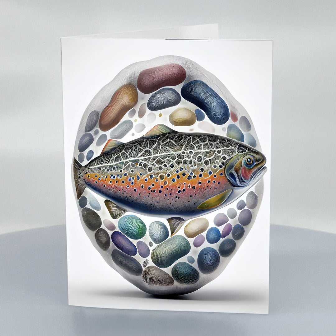 Fish Egg 5x7 Greeting Card with Envelope