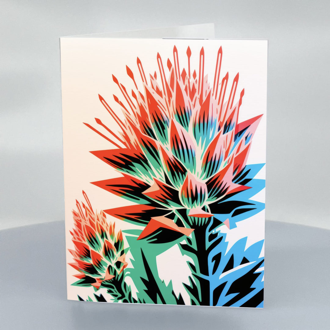 Pastel Indian Paintbrush 5x7 Greeting Card with Envelope