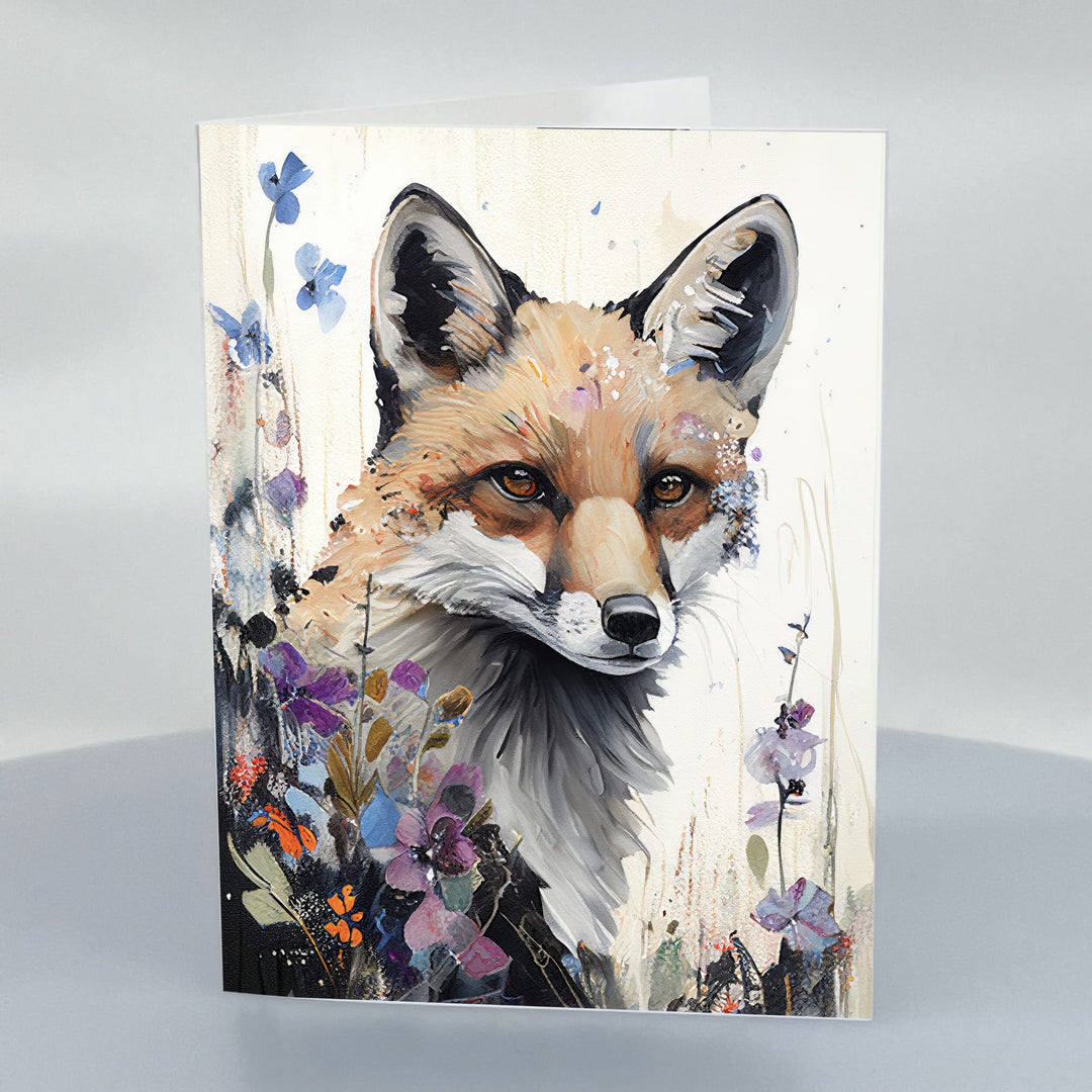Adorable Fox 5x7 Greeting Card with Envelope