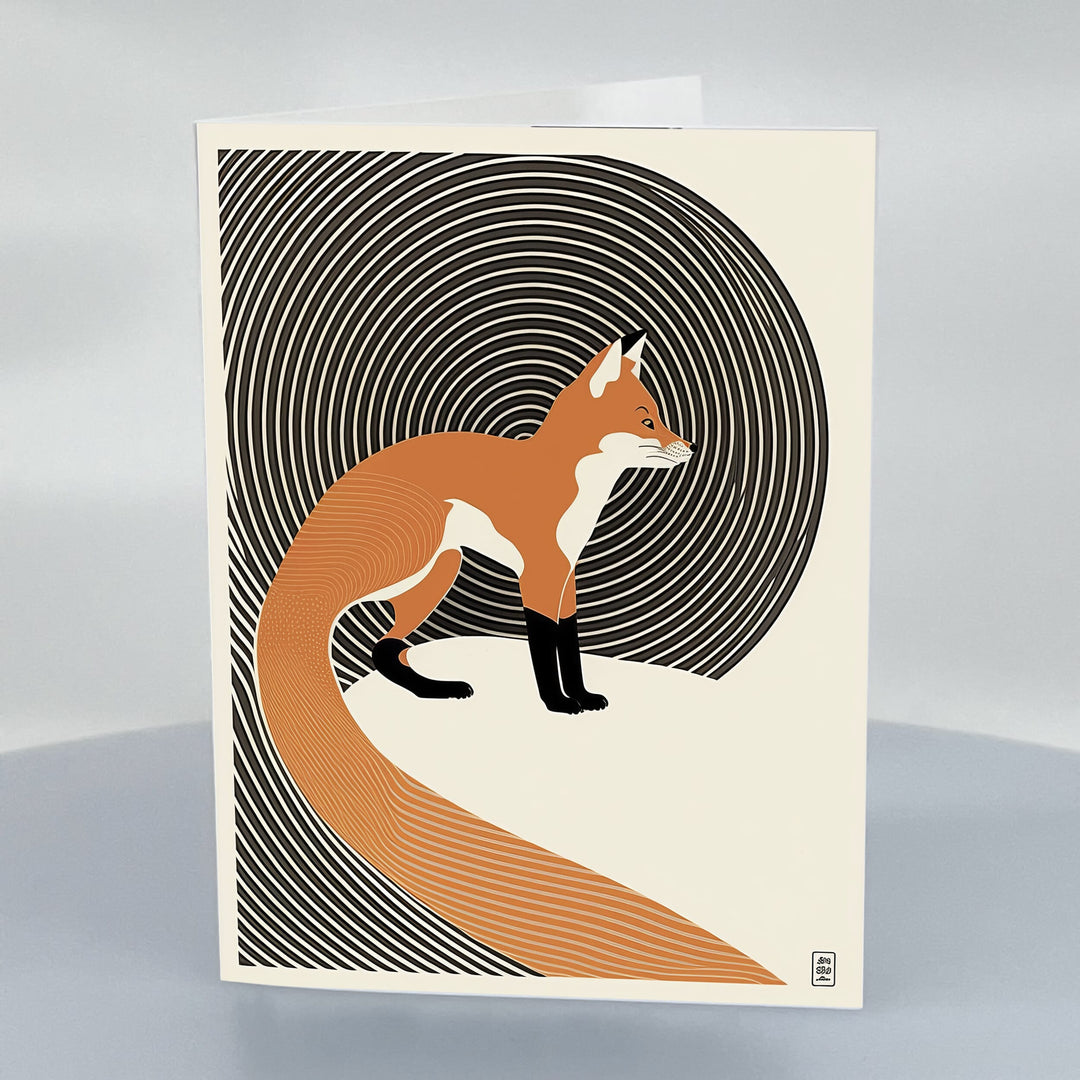 Long Tail Fox 5x7 Greeting Card with Envelope