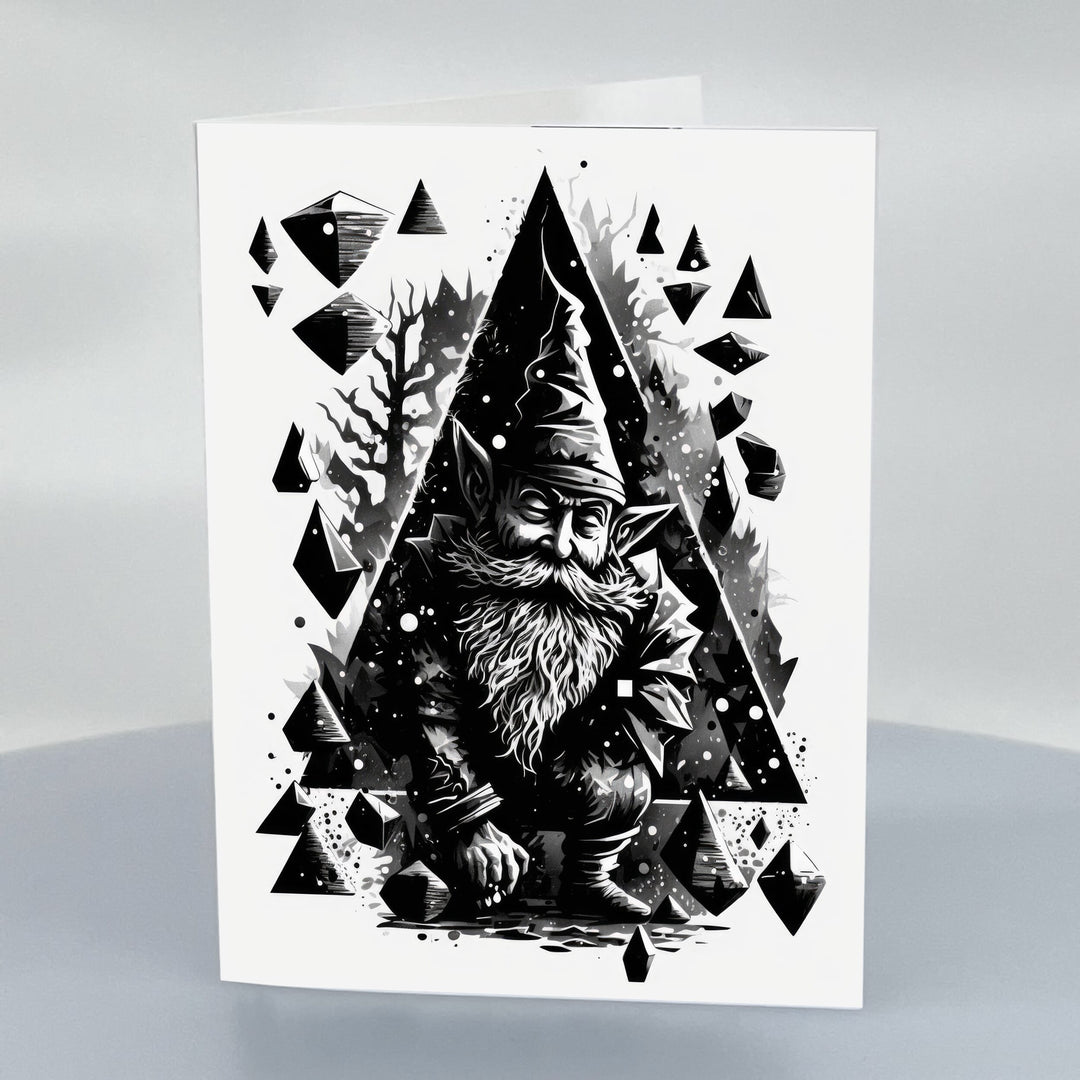 Two Tone Gnome 5x7 Greeting Card with Envelope