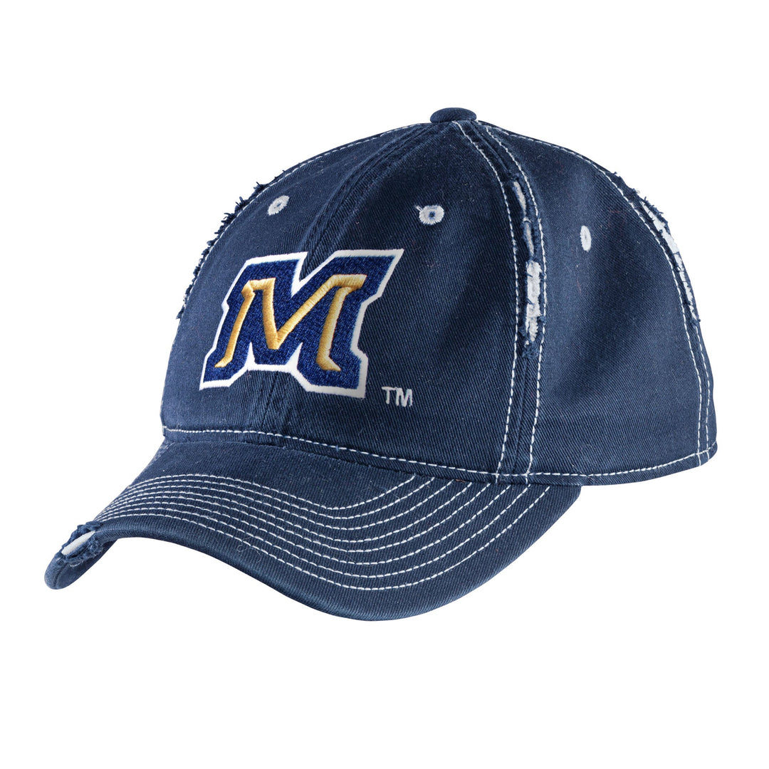 Montana State University M Rip and Distressed Hat