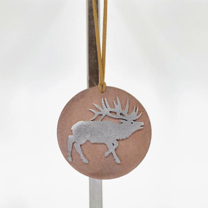 Larson Metal Arts Elk Circle Ornament, full