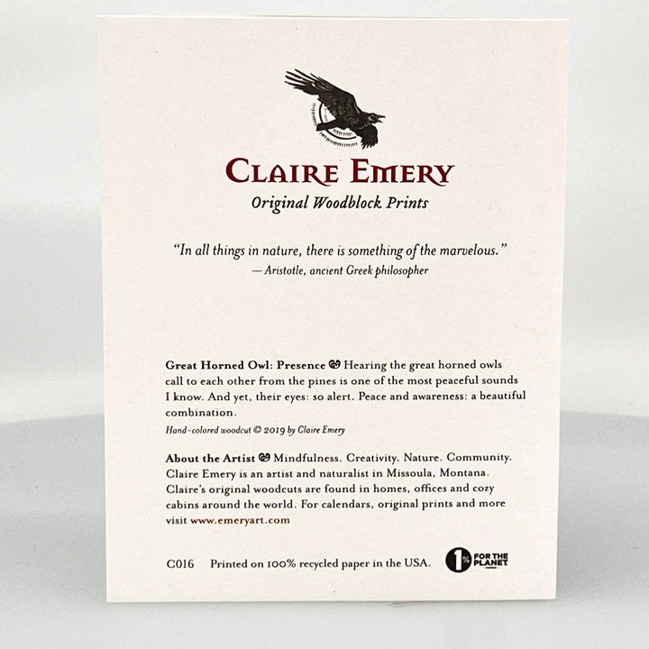 Great Horned Owl: Presence Card