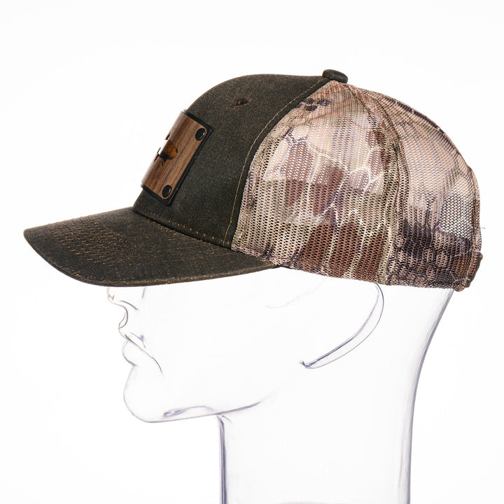 Walnut & Bamboo Copper Trout Patch Plate Kryptek Trucker Hat