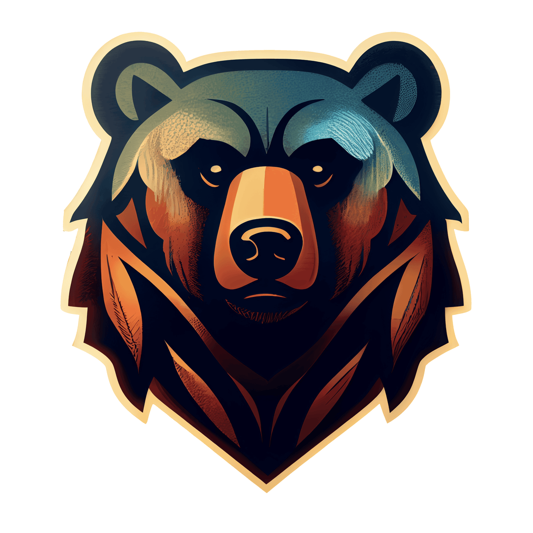 Serious Bear Sticker
