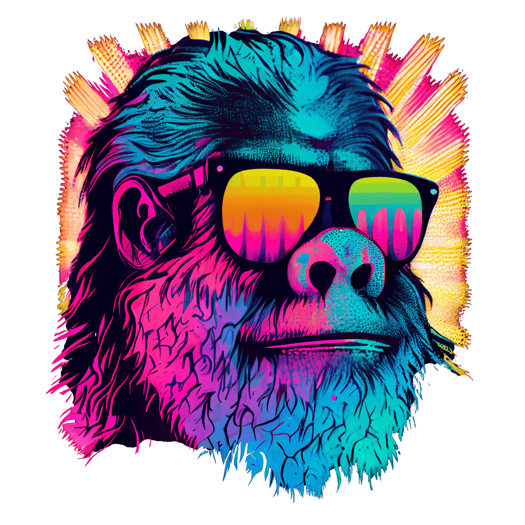 Bigfoot Vaporwave Sticker