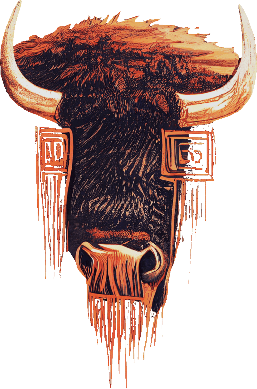 Tribal Bison Sticker