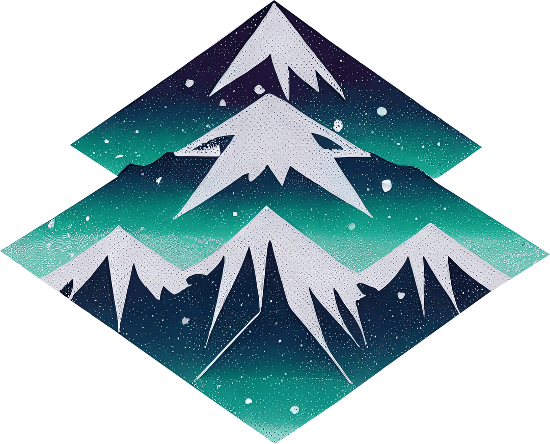 Northern Night Sky Mountain Sticker
