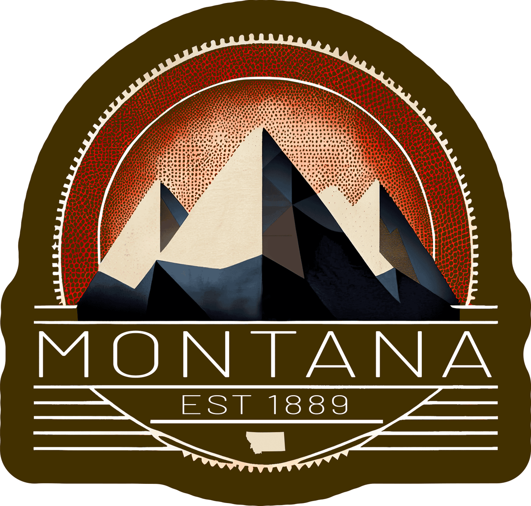 Montana Peaks Badge Sticker