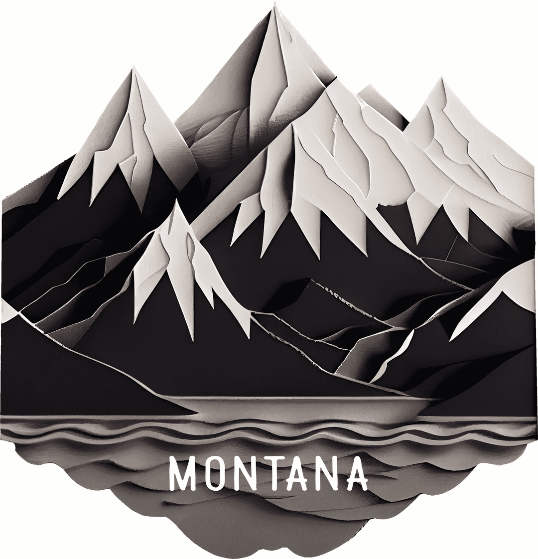 Mountain Cutout sticker - Montana