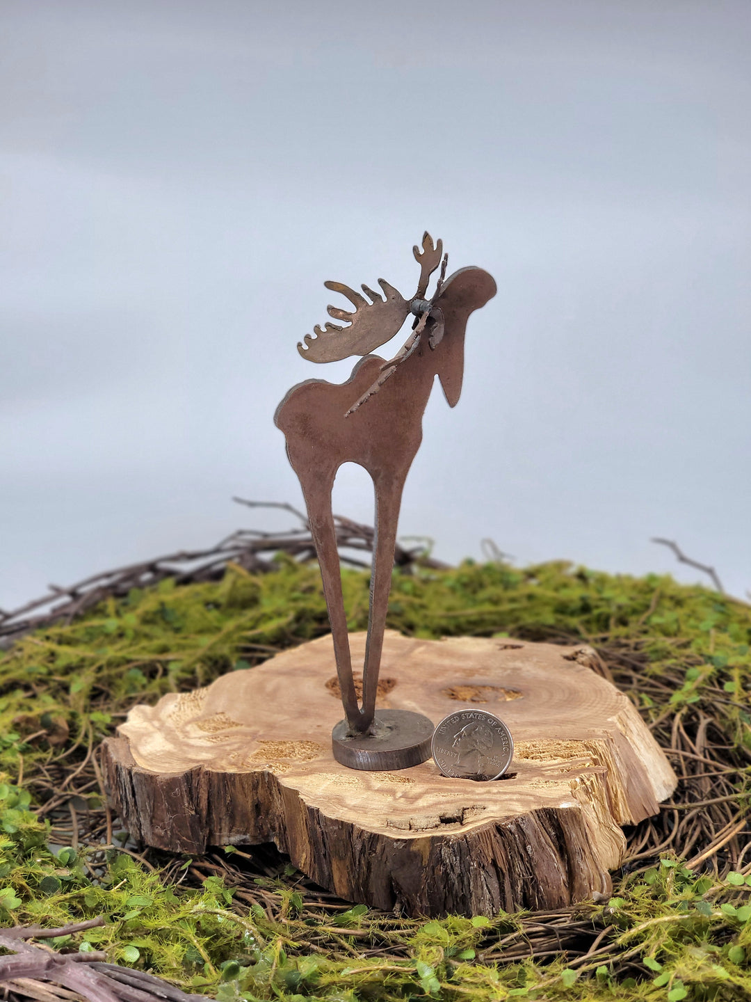 Mini Moose Metal Art 7"