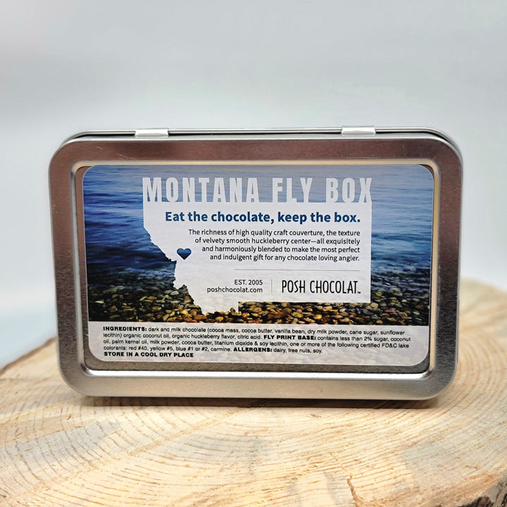 Montana Fly Box - Dark Chocolate Huckleberry Bonbons