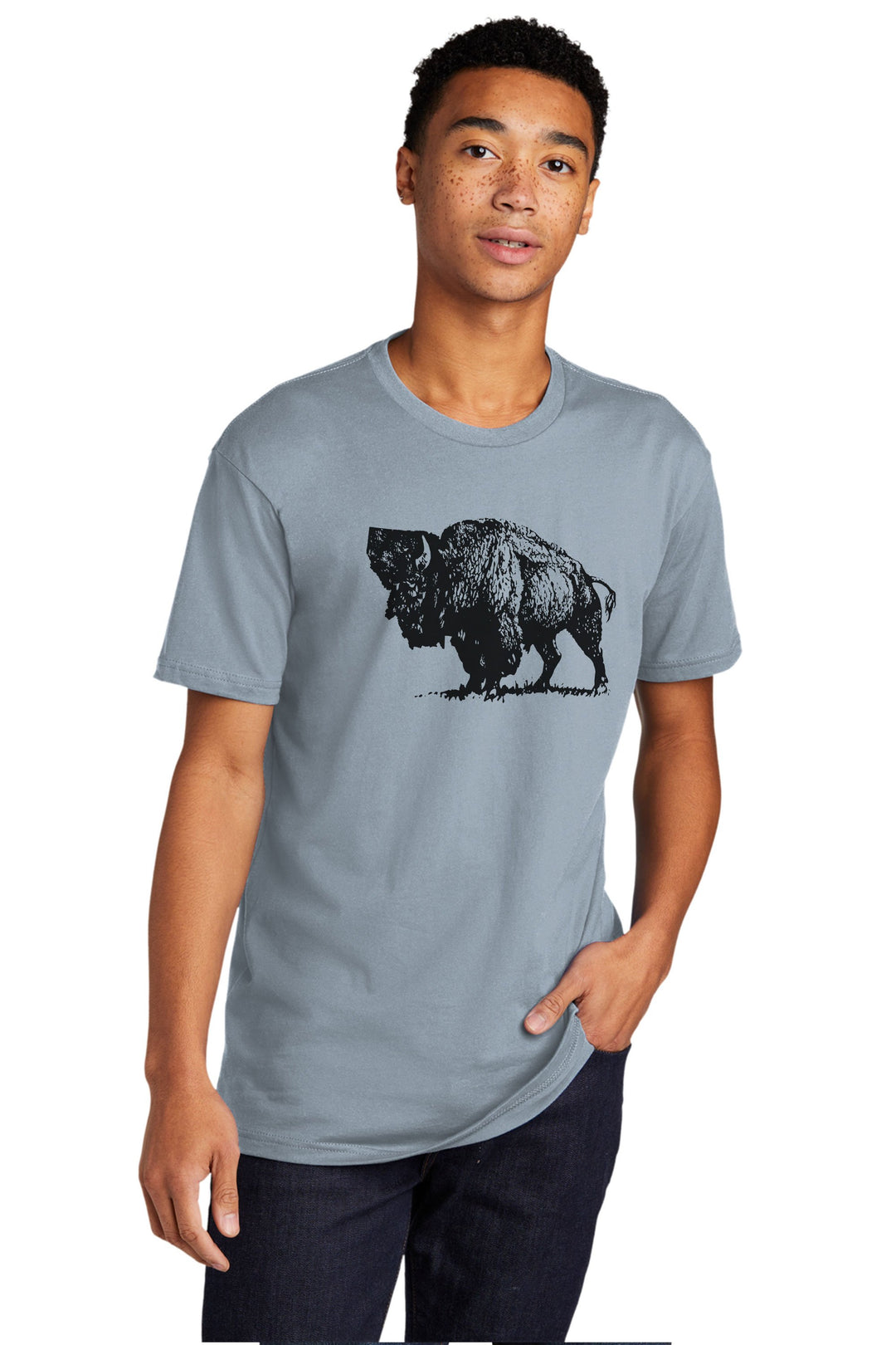 Stonewash Denim Cotton Montanalo T-Shirt