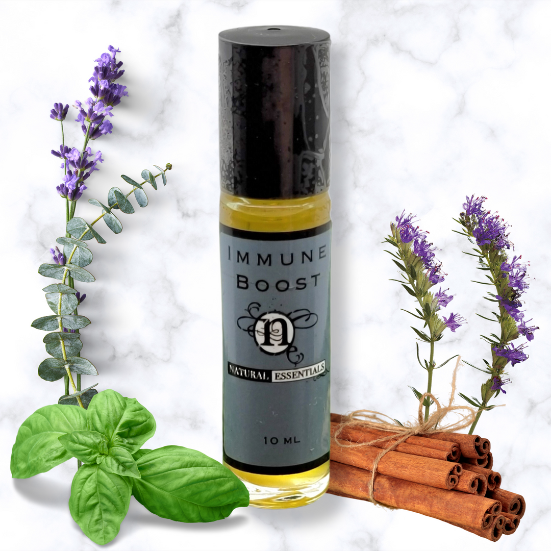 Immune Boost Essential Oil Roller - Niaouli, Eucalyptus, Lavender, Hyssop, Myrrh, Cinnamon & Basil
