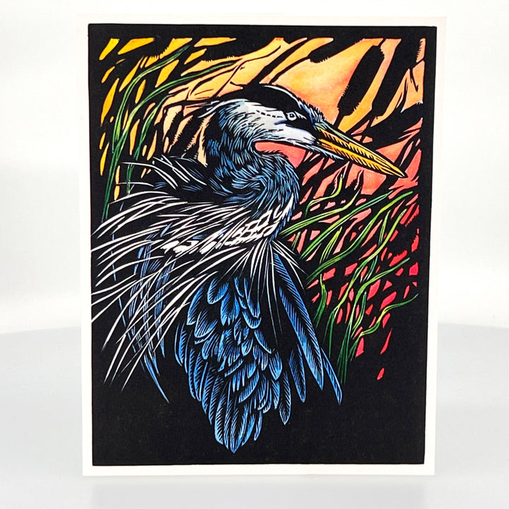Great Blue Heron: Patience Card