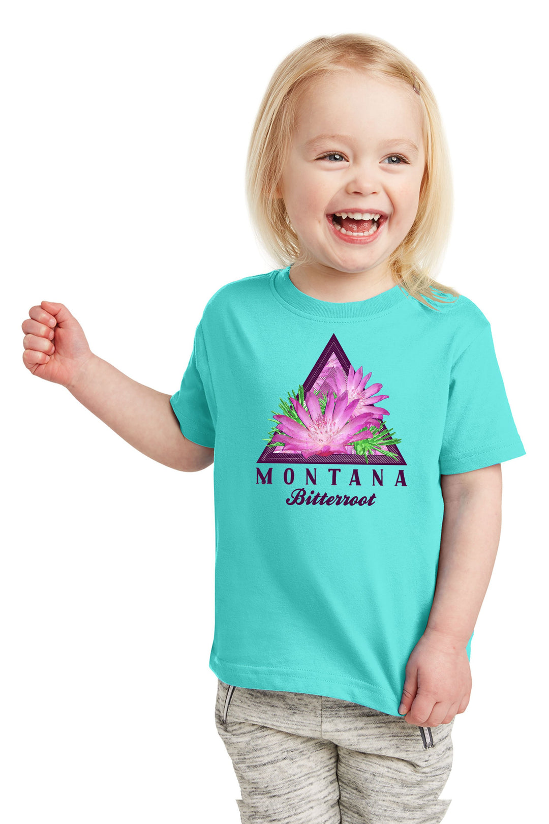 Hot Teal Montana Bitterroot Toddler Jersey T-Shirt